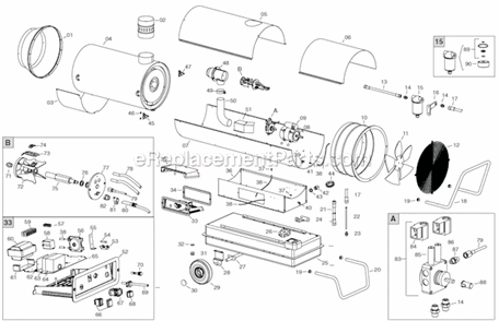 Page A Diagram and Parts List for 3000ID  Mr Heater Construction Heater